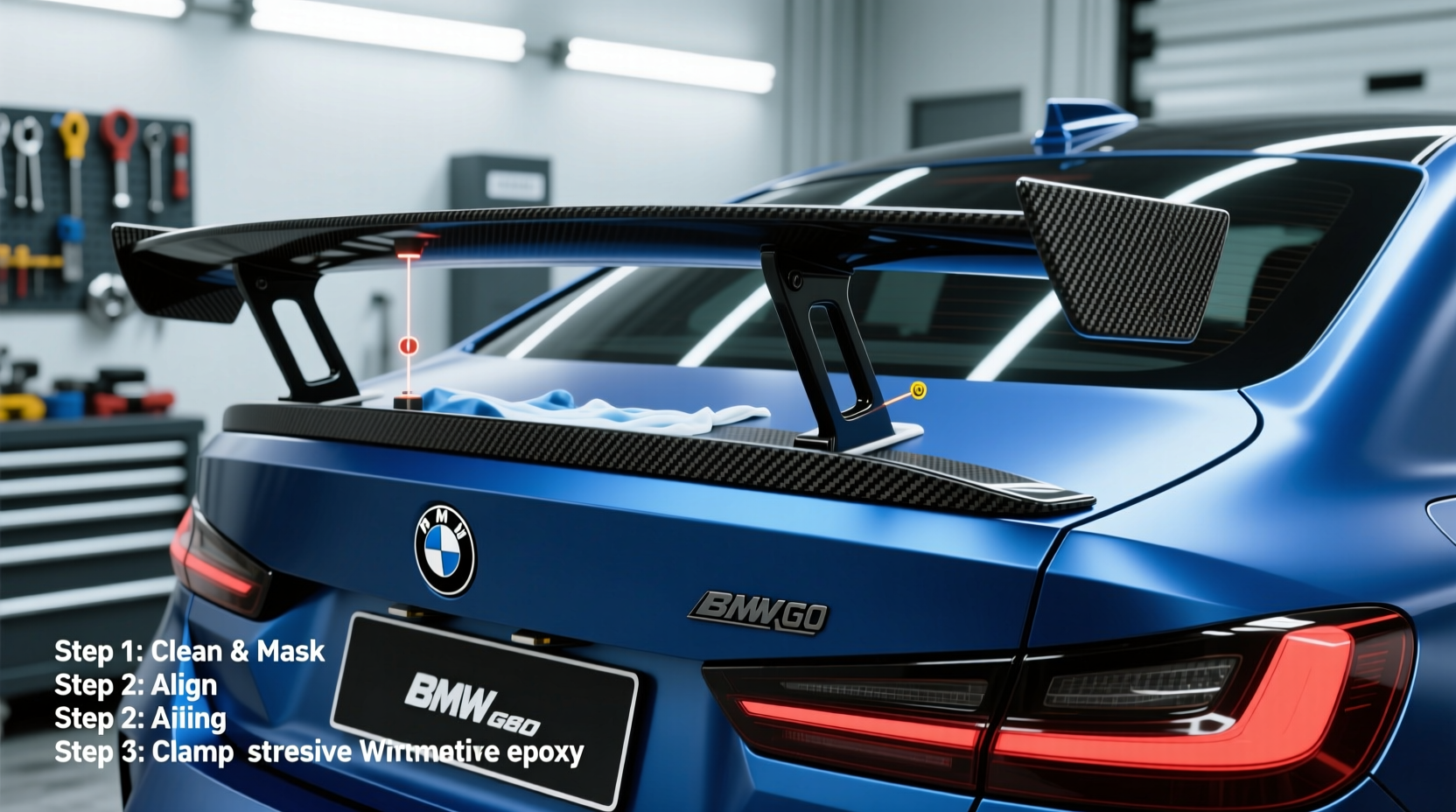 m3 g80 carbon spoiler install