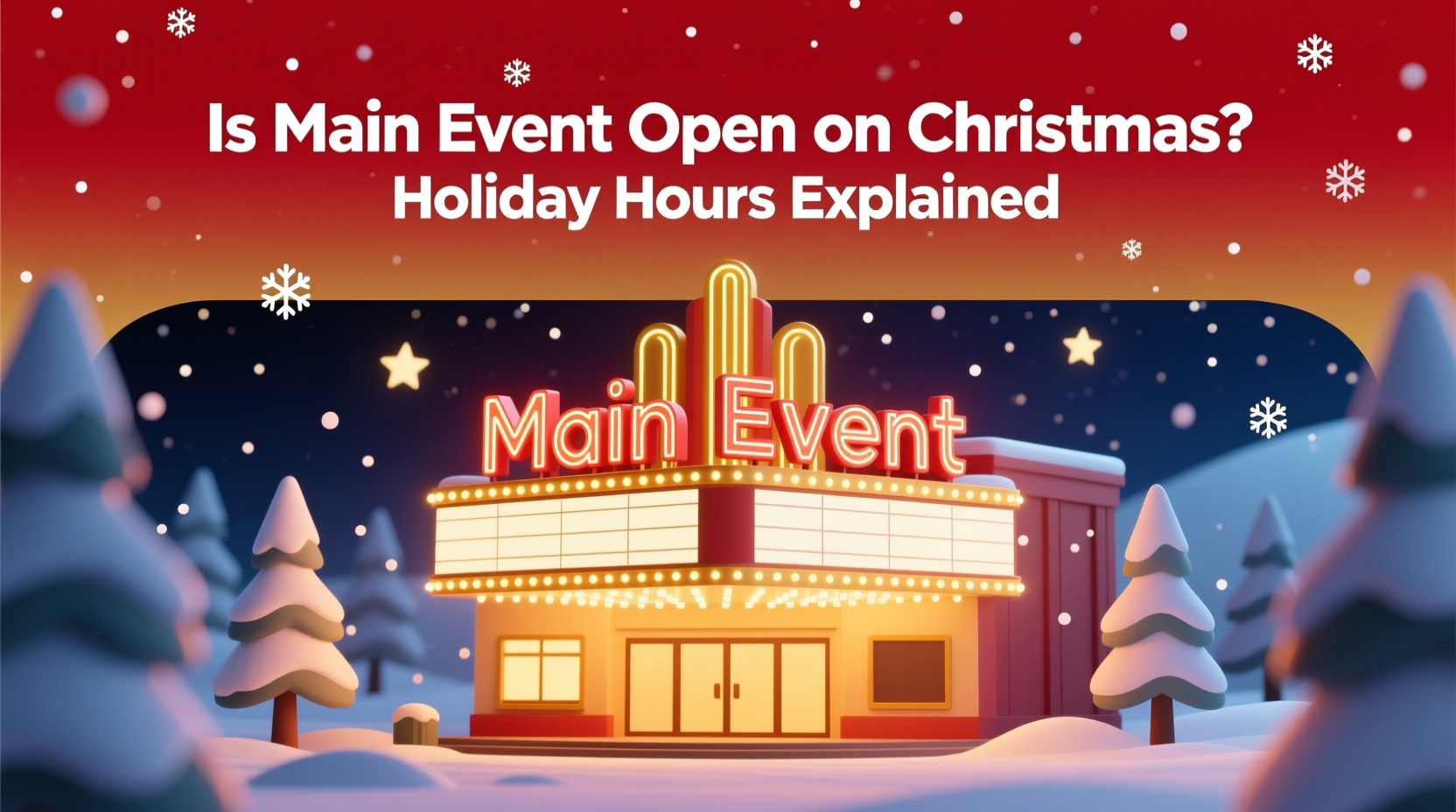 is main event open on christmas