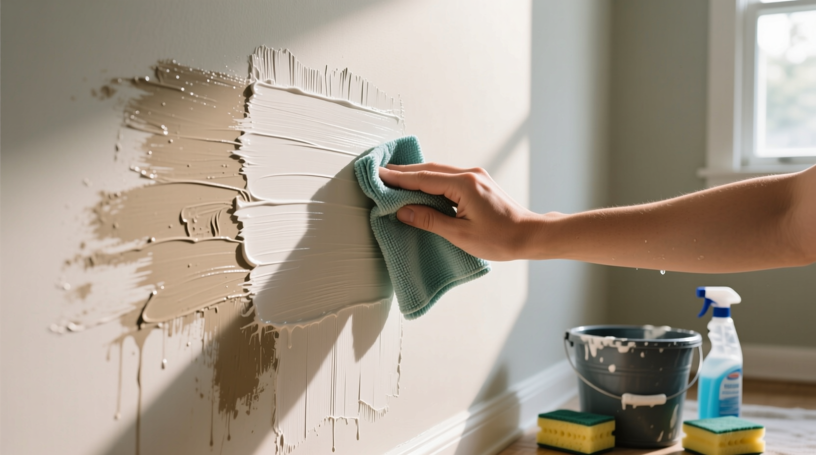 how to clean flat paint