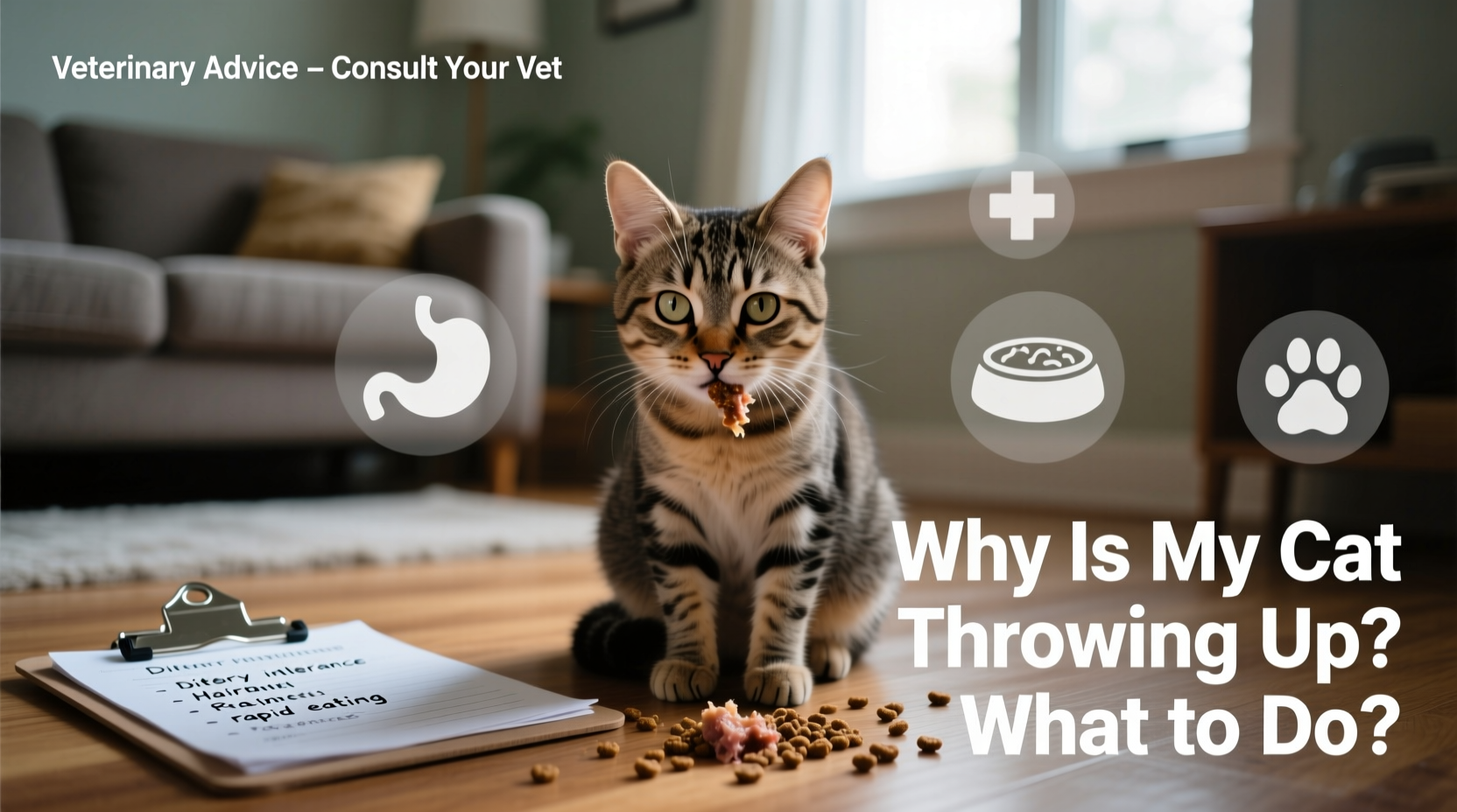 why is my cat throwing up food causes what to do