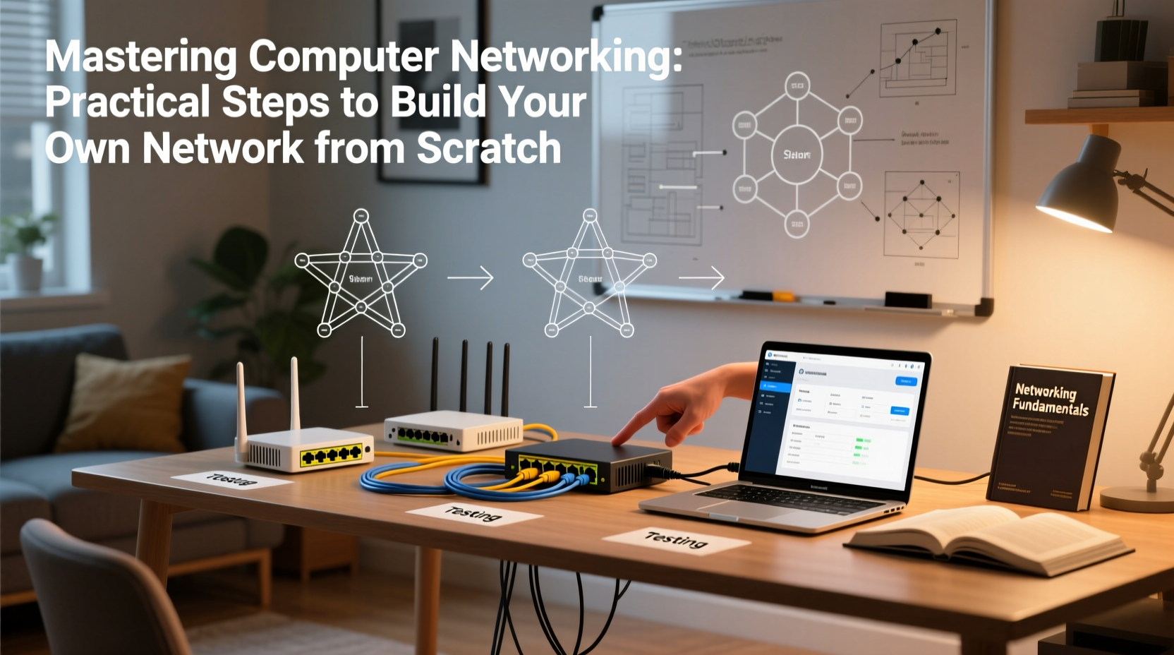 mastering computer networking practical steps to build your own network from scratch