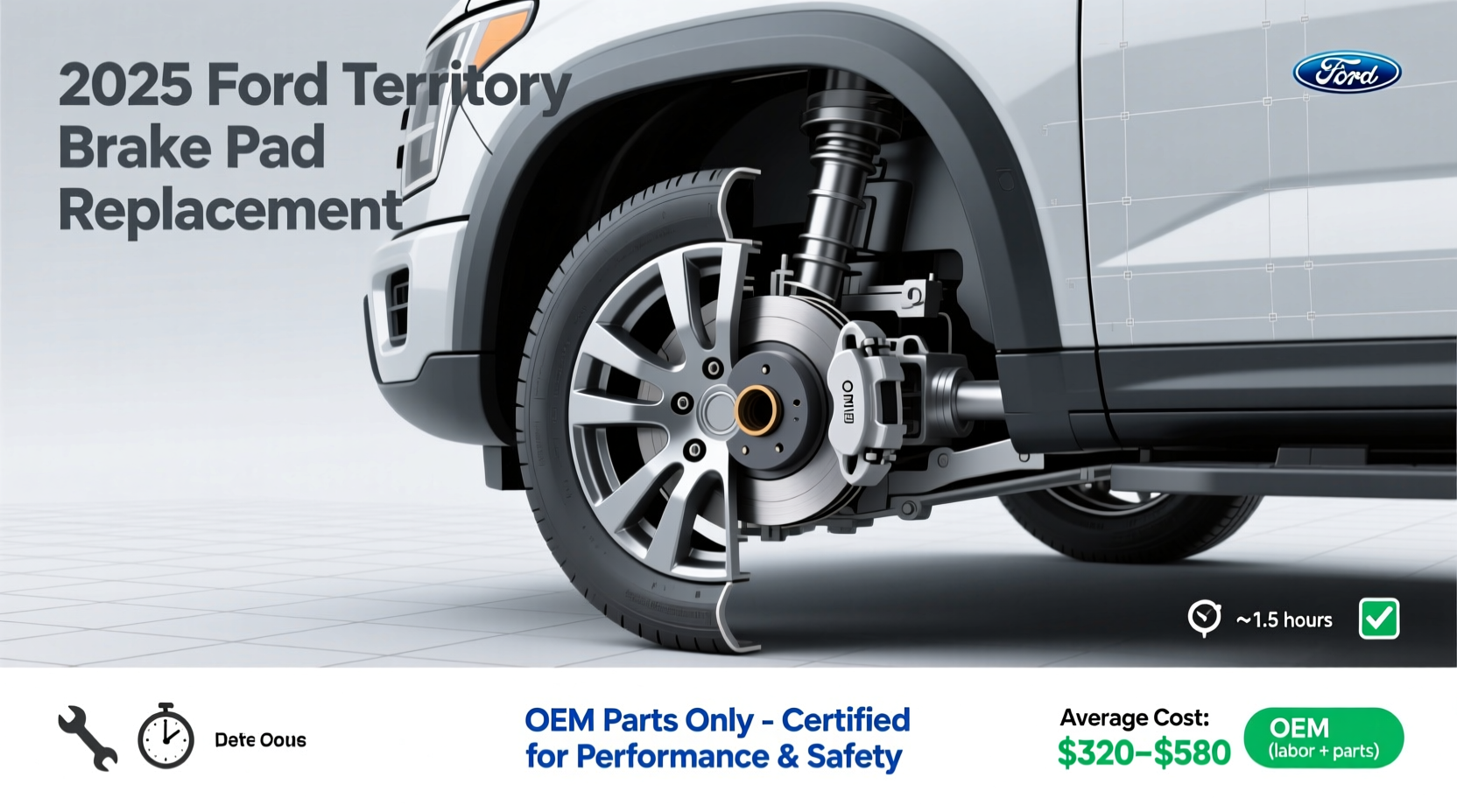 2025 ford territory brake pad replacement