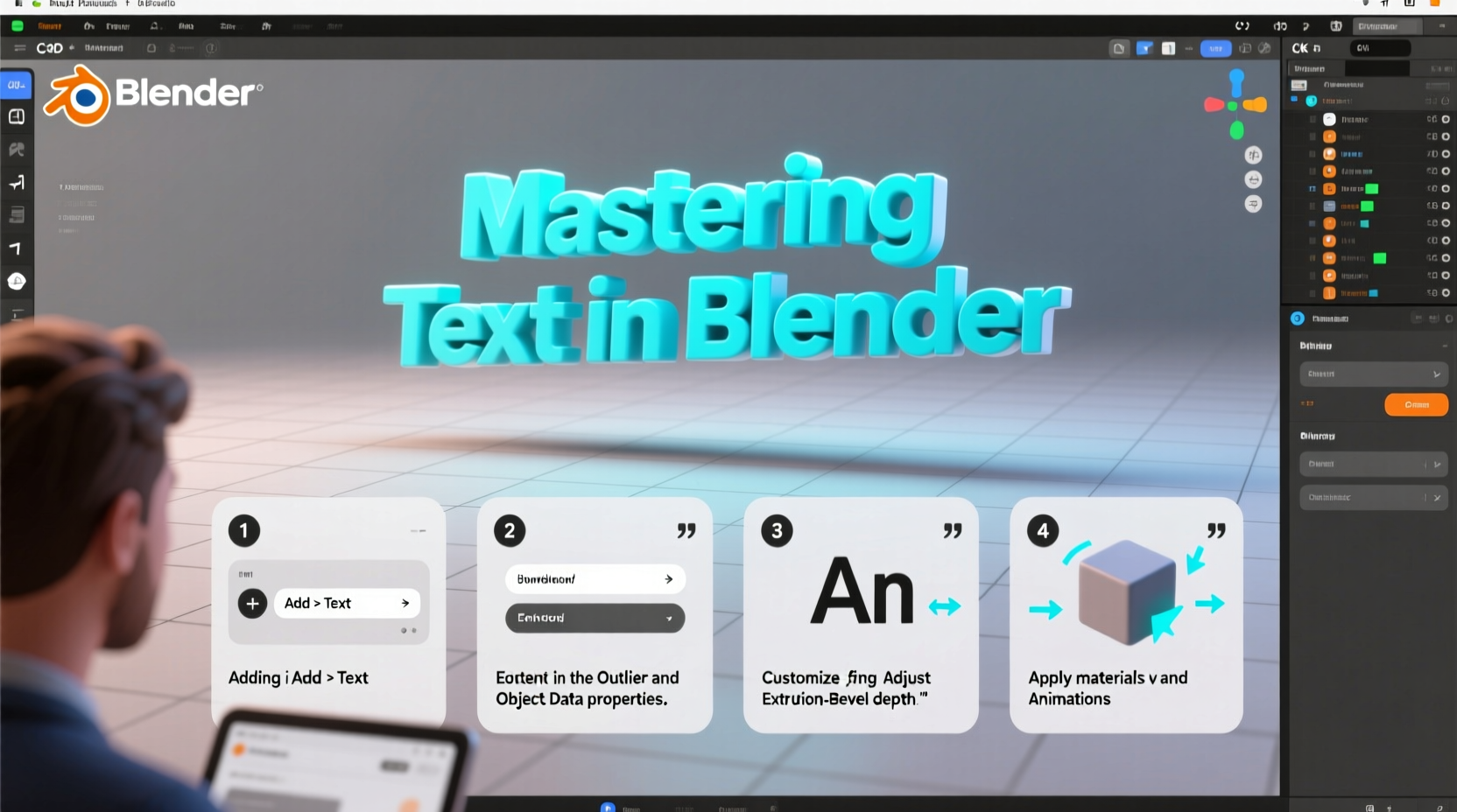 mastering text in blender a step by step guide to adding and customizing text elements