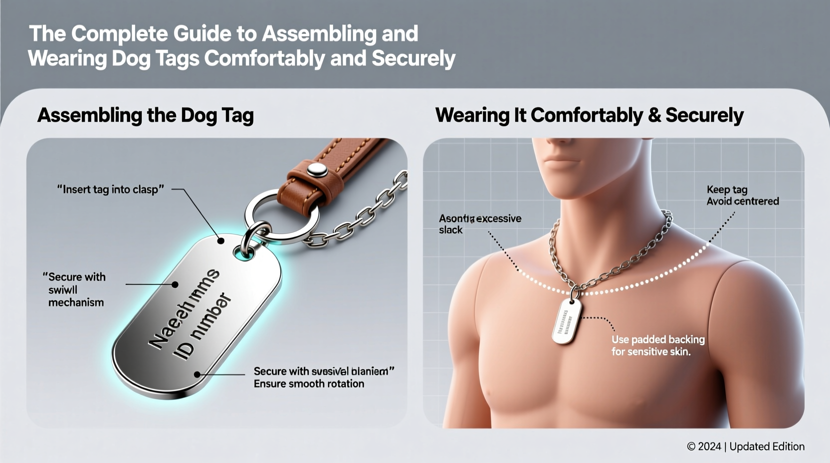 the complete guide to assembling and wearing dog tags comfortably and securely