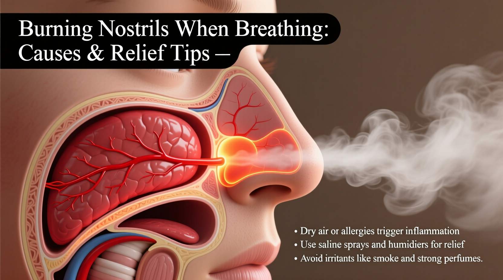 burning nostrils when breathing causes and relief tips