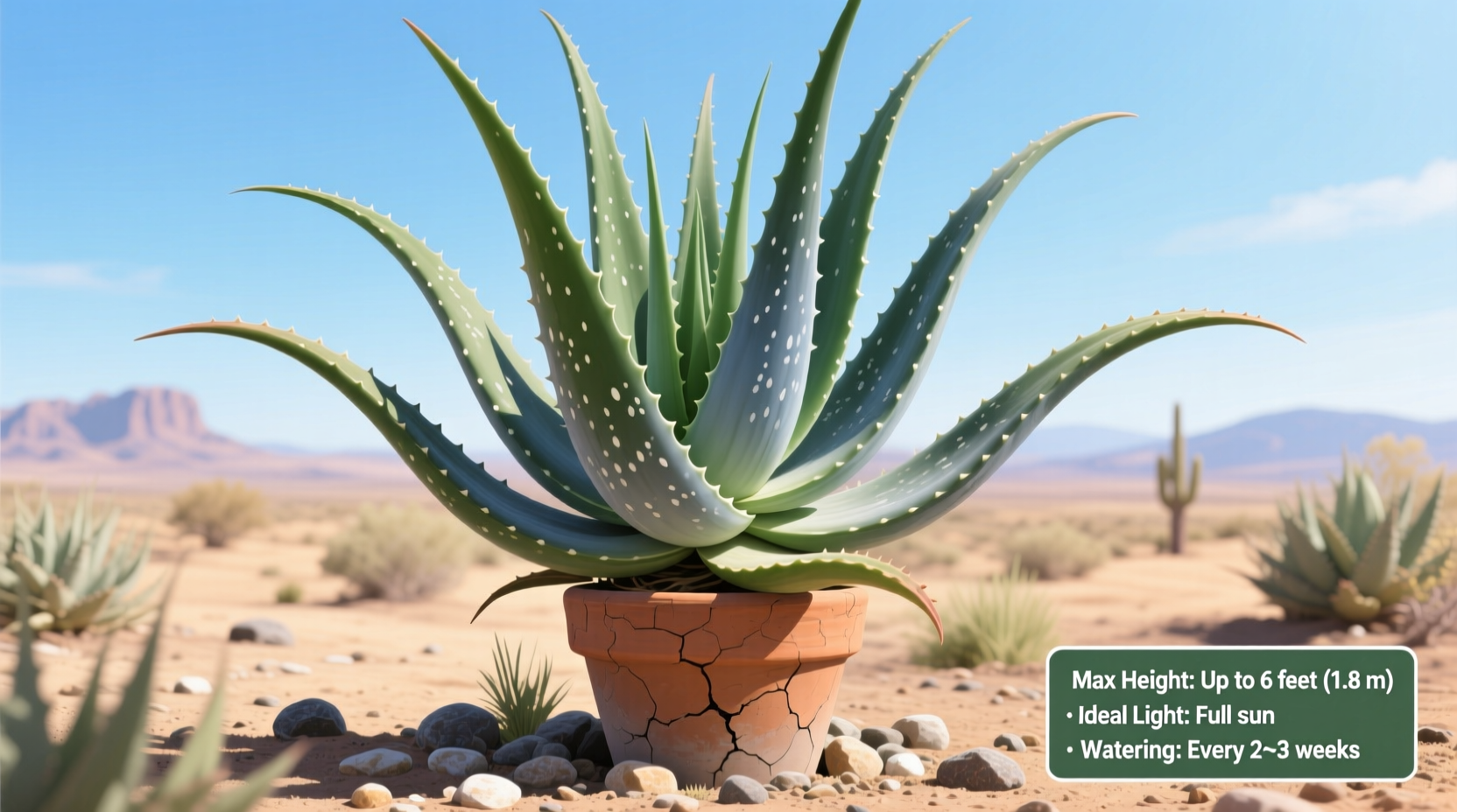 how big can an aloe plant get