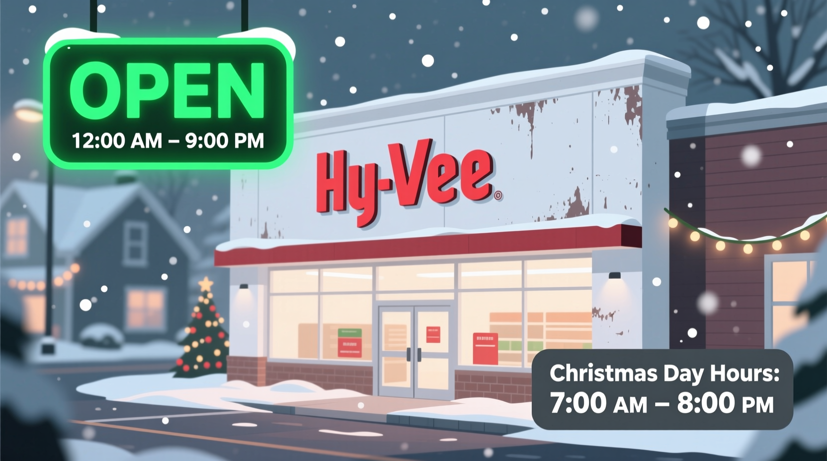 is hy vee open on christmas day