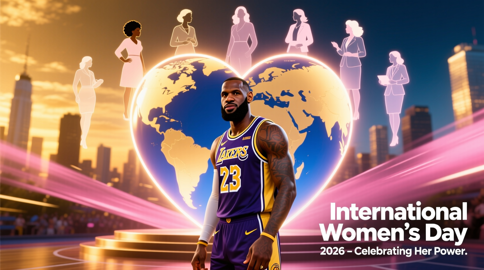 lebron international womens day