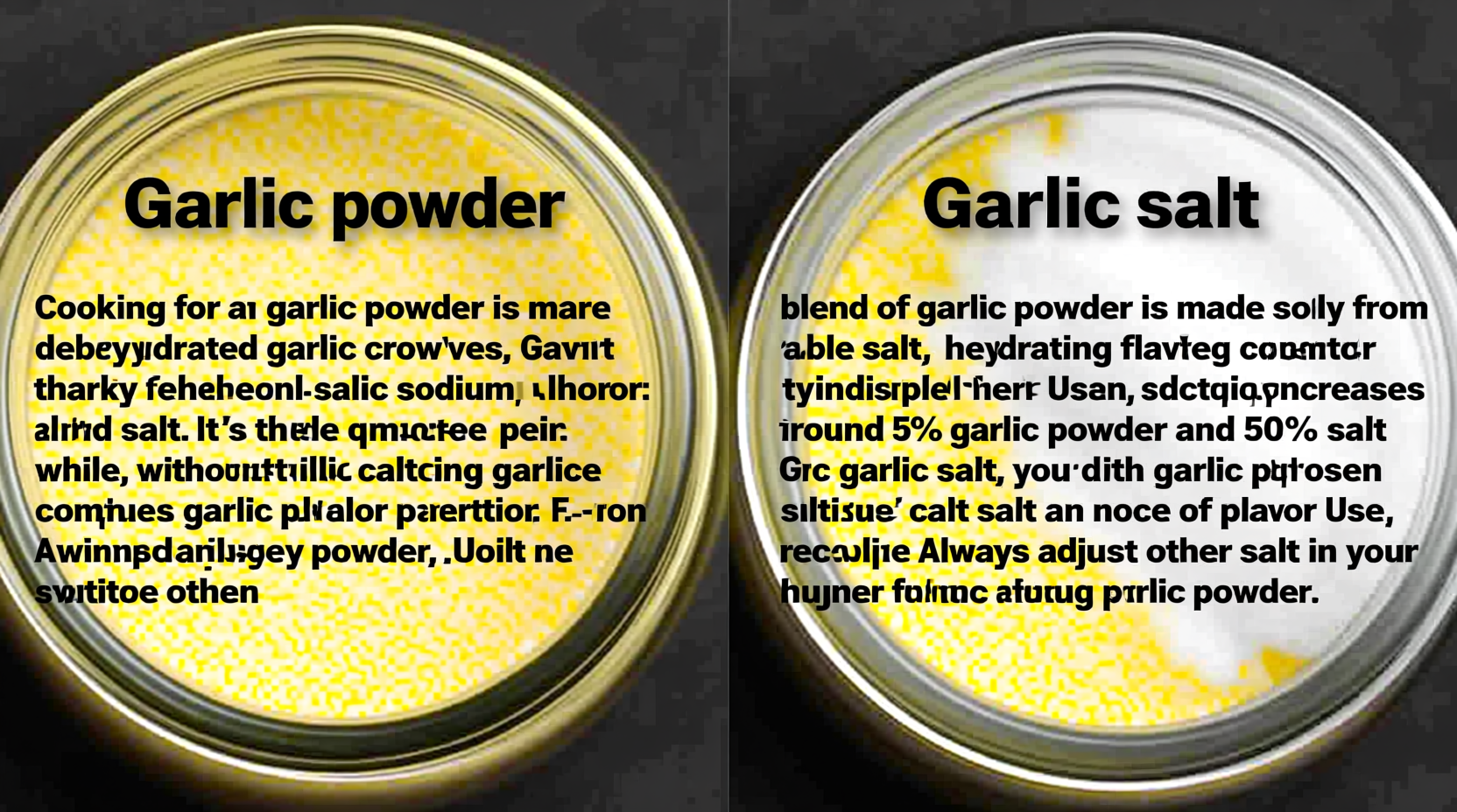 is garlic powder the same as garlic salt for cooking