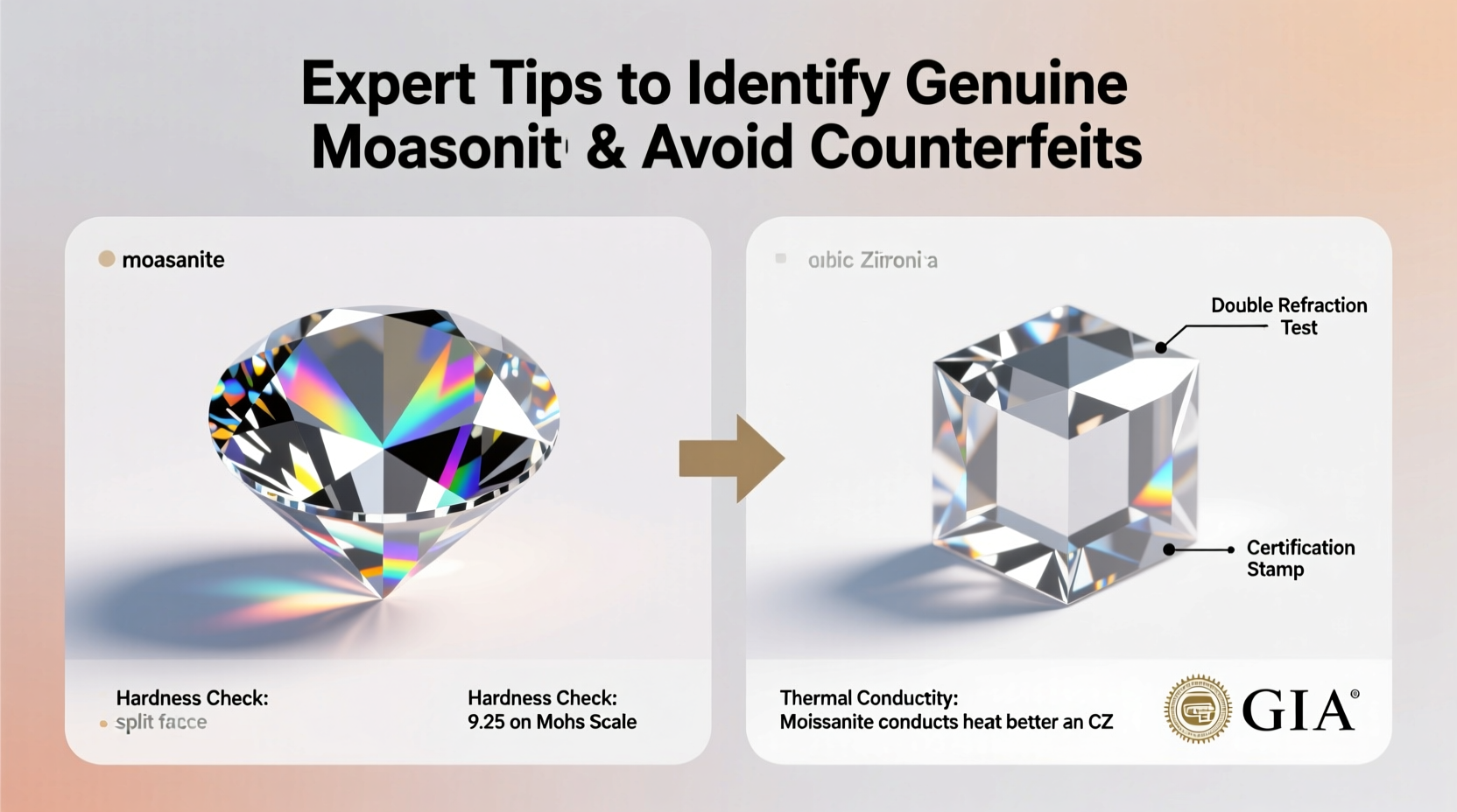 expert tips to identify genuine moissanite and avoid counterfeits