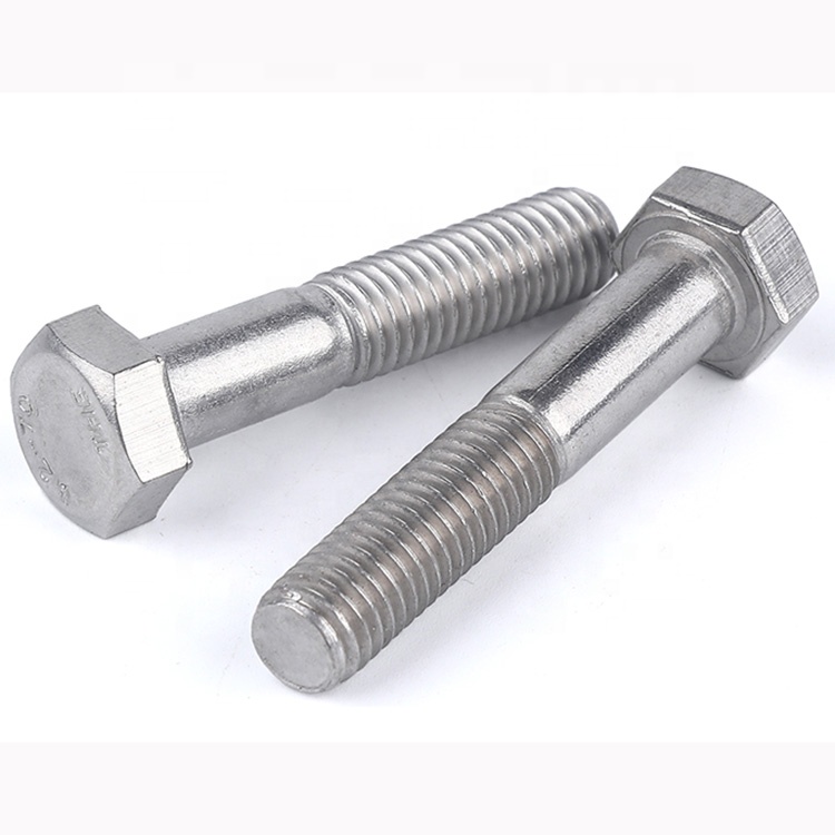 DIN 931 High quality stainless steel Hex head flat bolt DIN931Hexagon Head Bolts