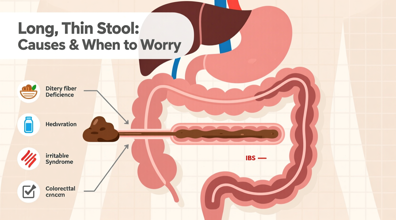 why is my poop long and thin causes when to worry