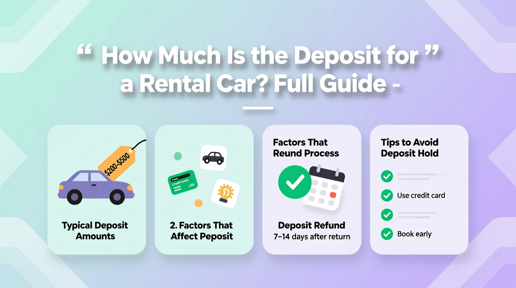 how much is the deposit for a rental car