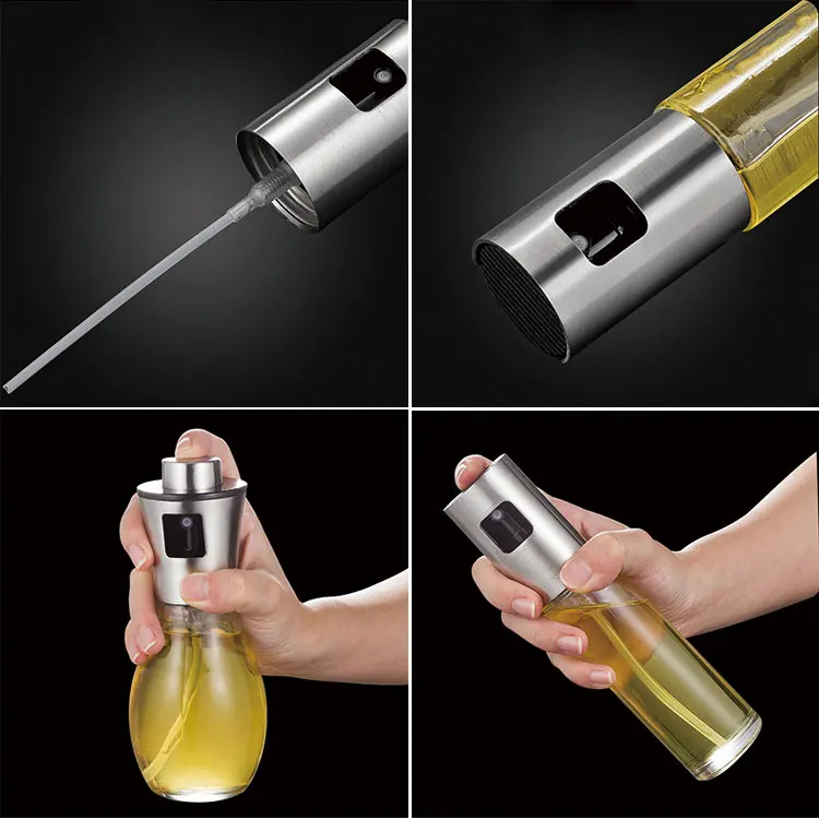 Stainless steel oil sprayers glass spraying Oil bottle pot