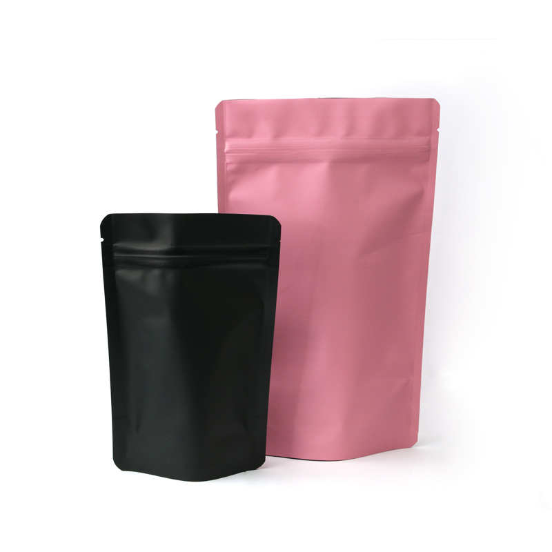Frosted Matte Black Tea Stand Up Aluminum Foil Zipper ZipLock Pouch Package bags for Doypack Mylar Storage Zip lock Food