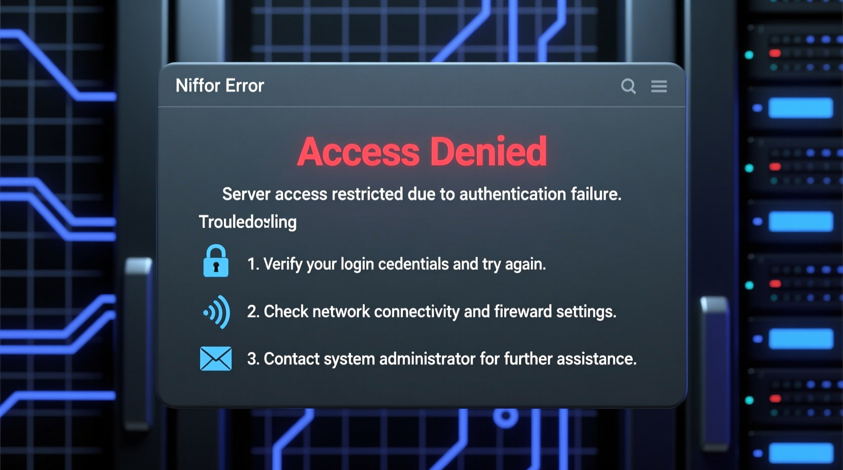 access denied on server reasons troubleshooting steps
