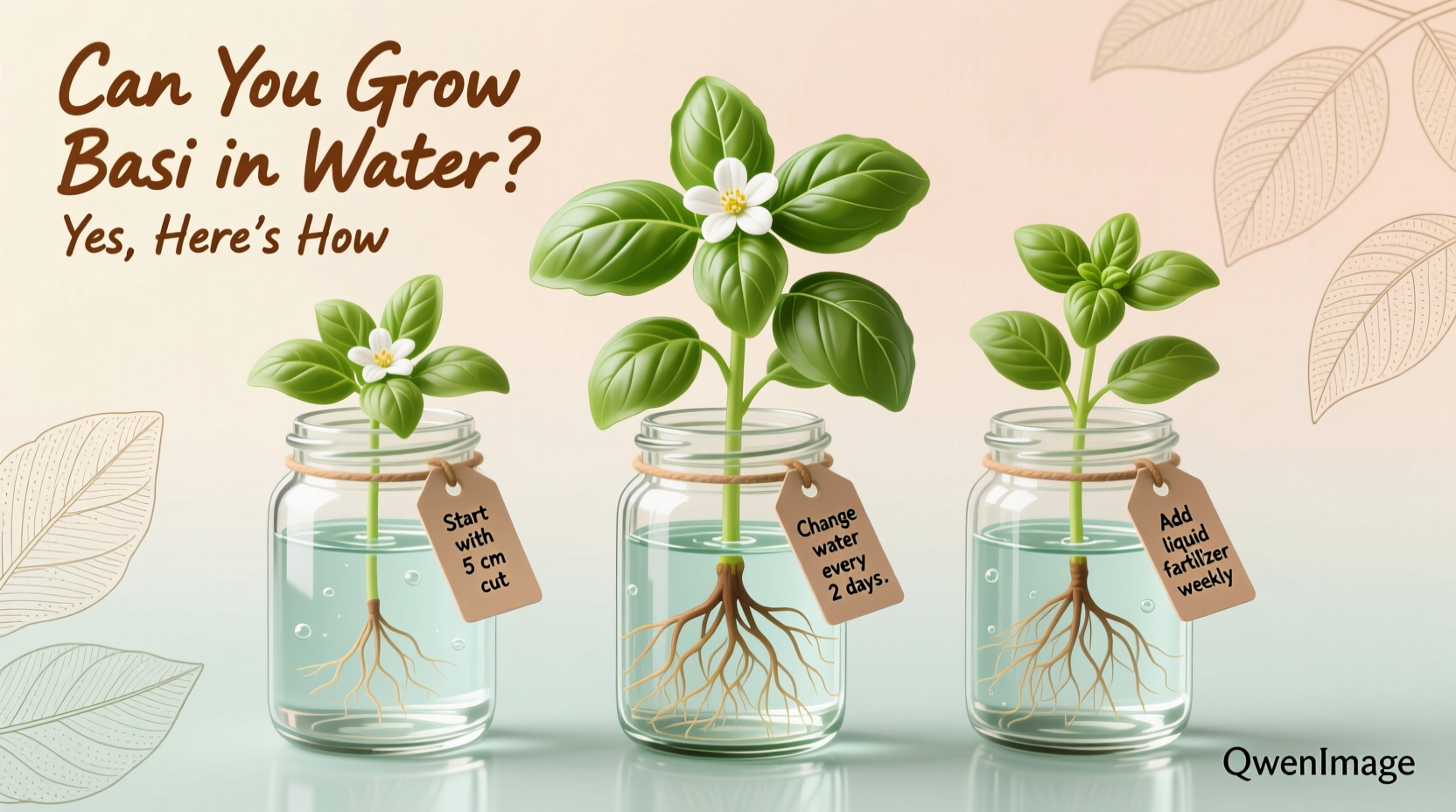 can you grow basil in water