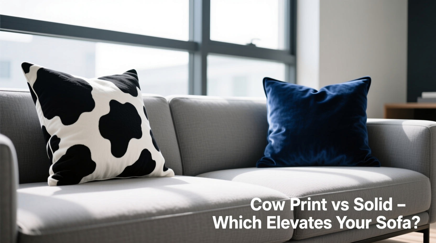 cow print pillows vs solid pillows which one makes your couch look less boring