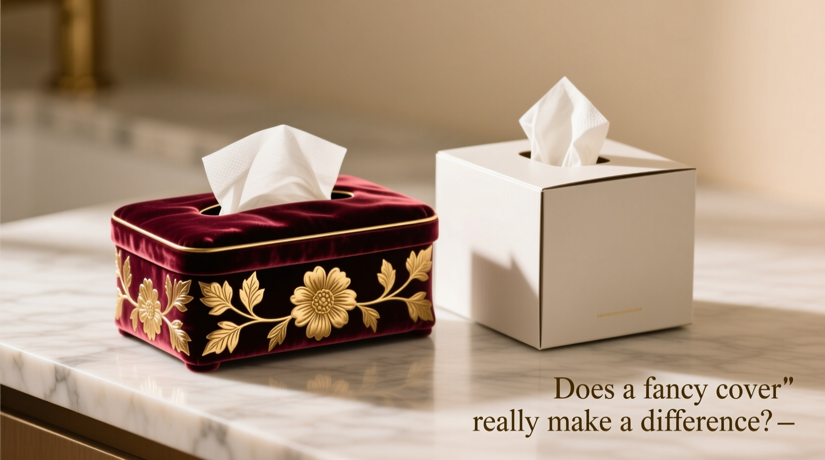 decorative vs plain tissue boxes does a fancy cover really make a difference