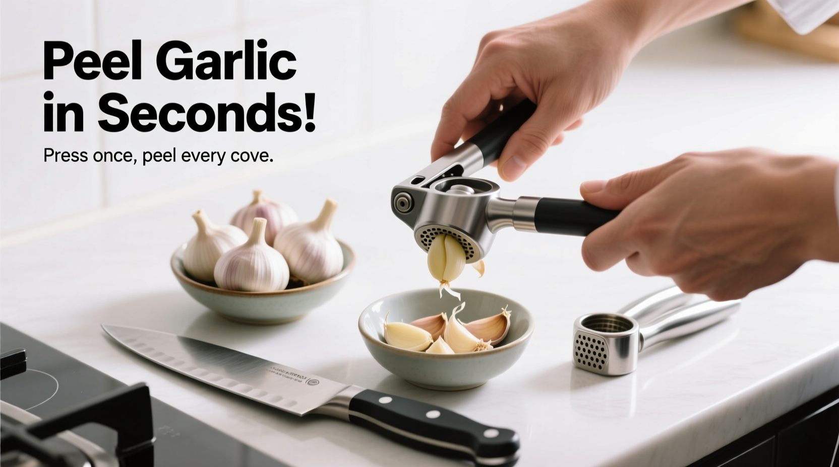 how to peel garlic cloves quickly