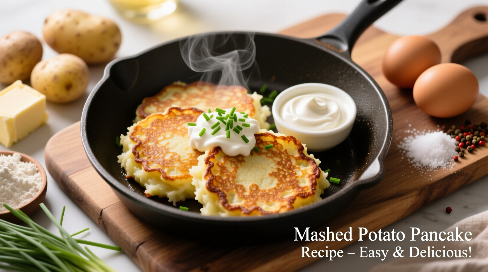 Crispy Mashed Potato Pancakes Recipe in 20 Minutes
