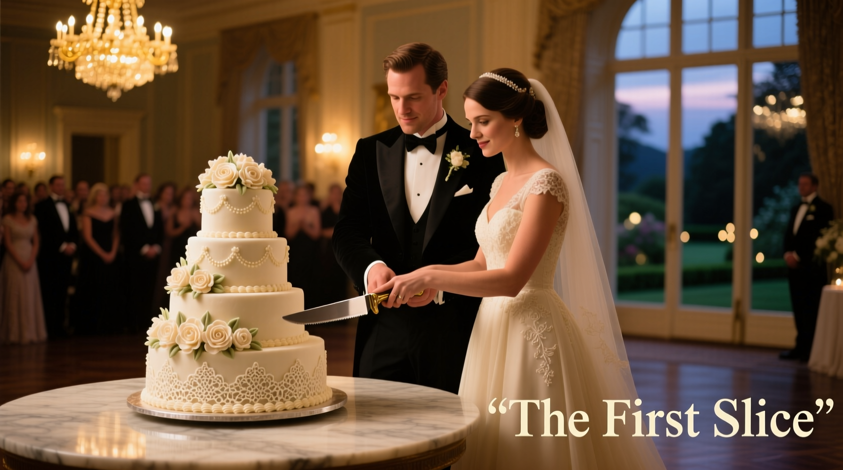 how to cut cake at wedding