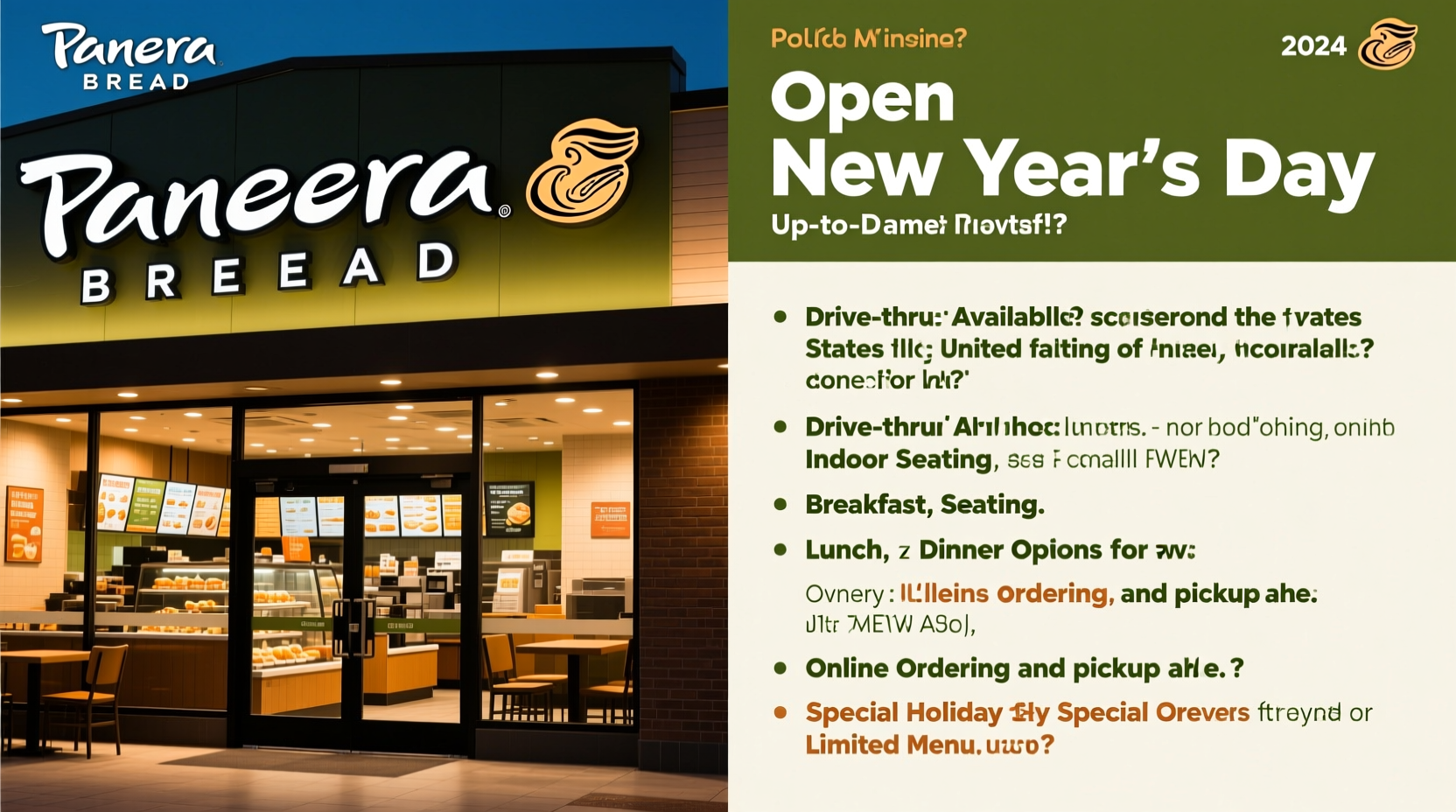 is panera open on new years