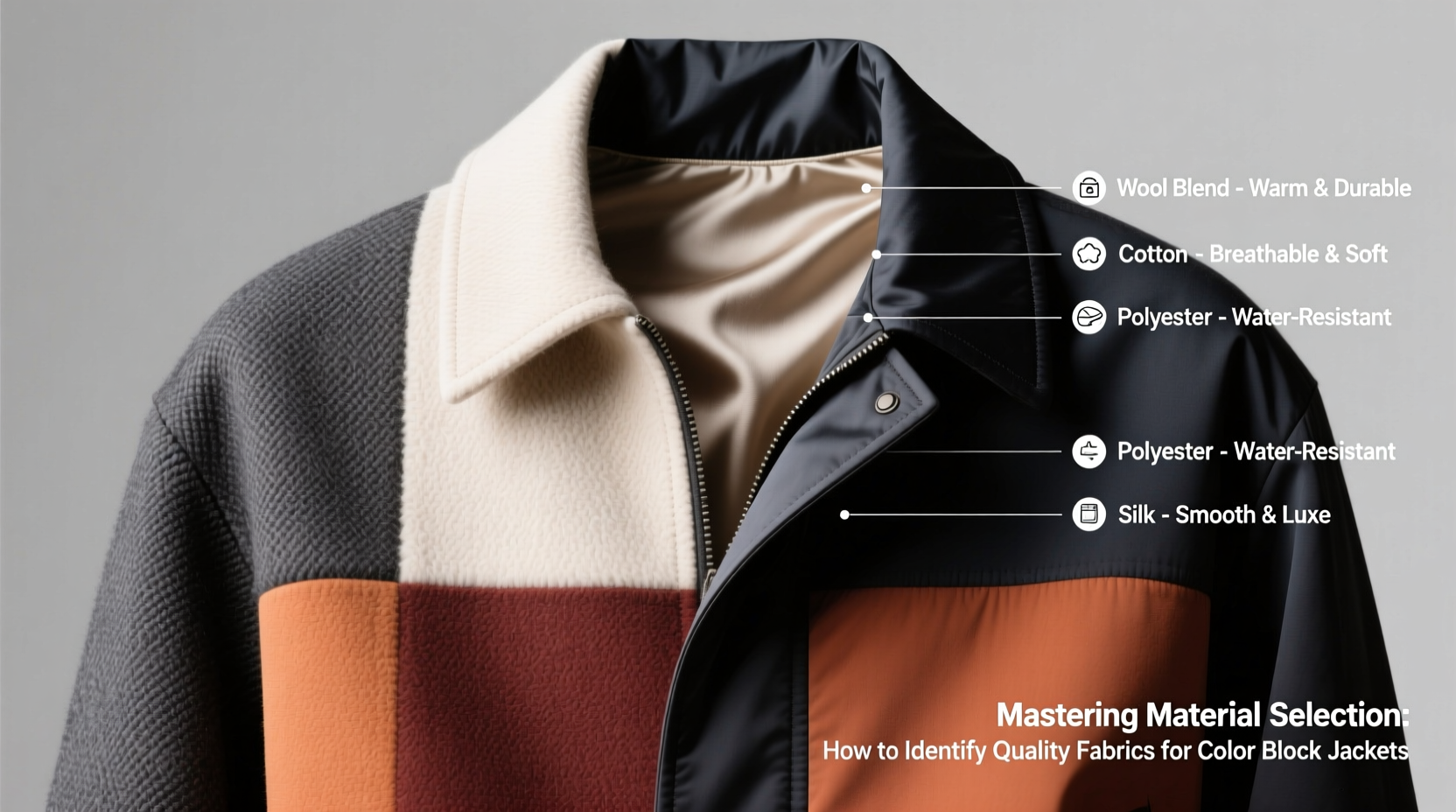 mastering material selection how to identify quality fabrics for color block jackets