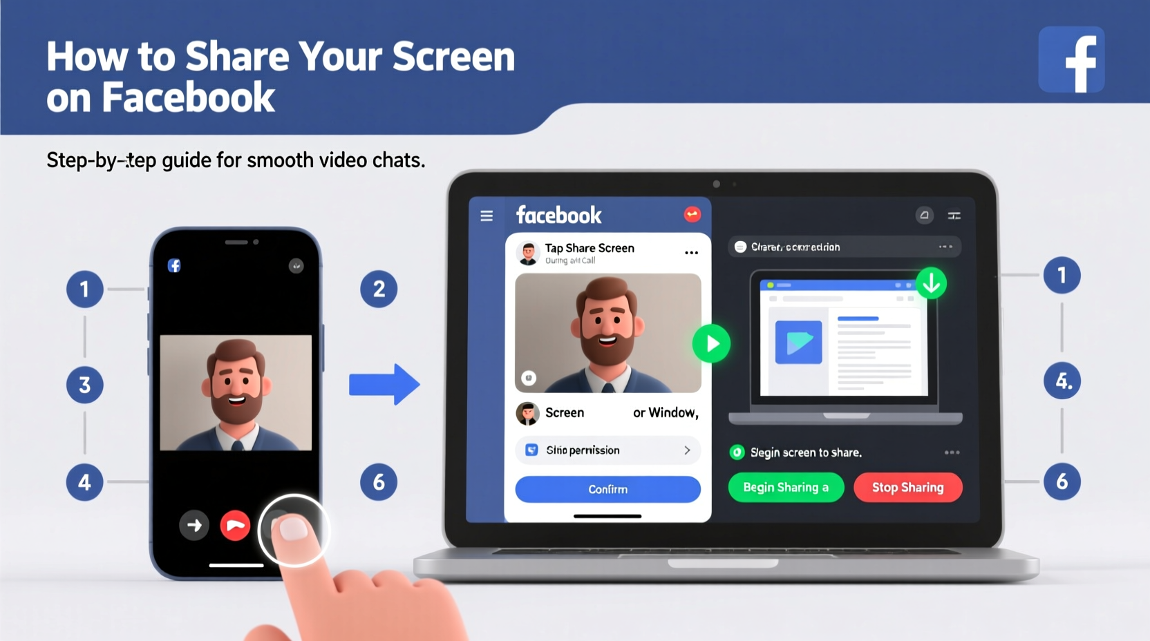 mastering screen sharing on facebook step by step guide for smooth video chats