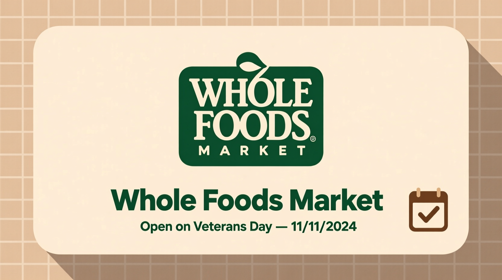 is whole foods open on veterans day