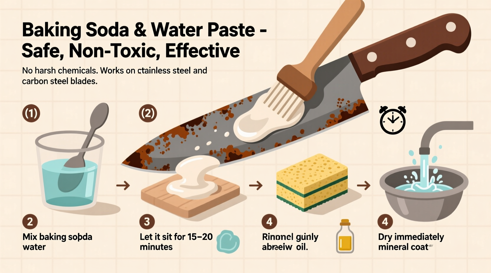 effective diy guide removing rust from knives using baking soda safely and easily