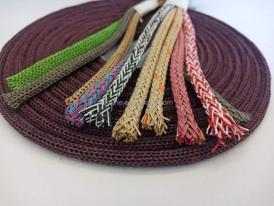 纸100% 纸材料,可水洗针织纸绳,纸袋提手用编织绳纸绳