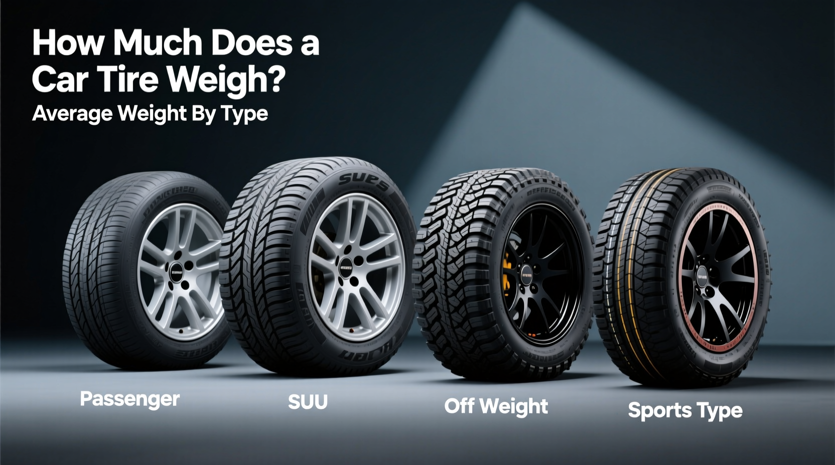 how much does a car tire weigh