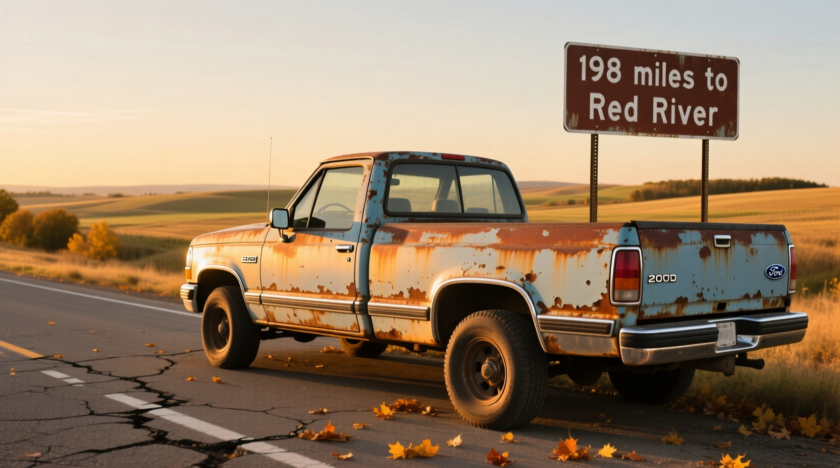 2001 Ford F-150 pickup truck on a rural road