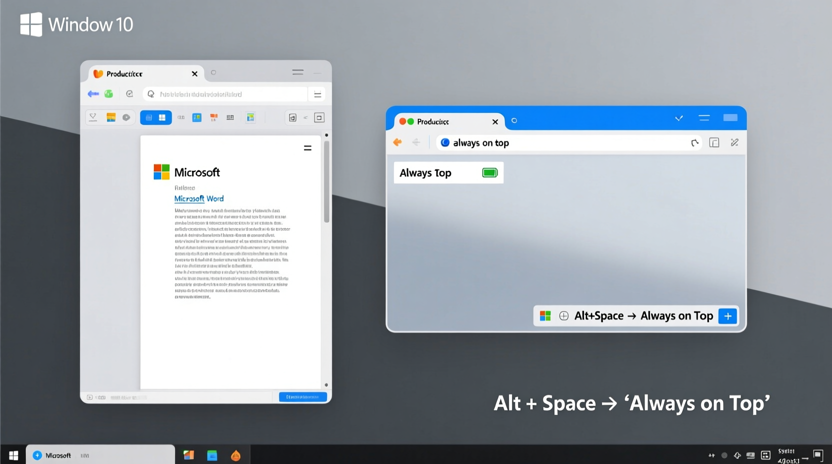 how to keep always on top app windows 10 for better multitasking