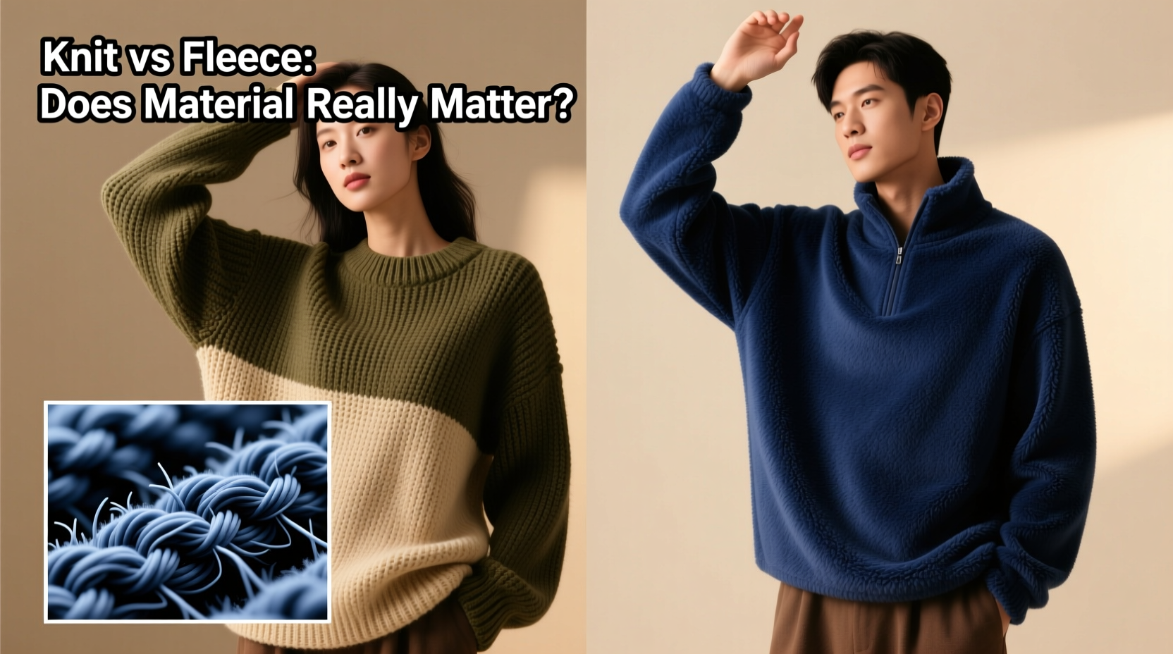 knit vs fleece pullover does the material really make a difference for warmth style