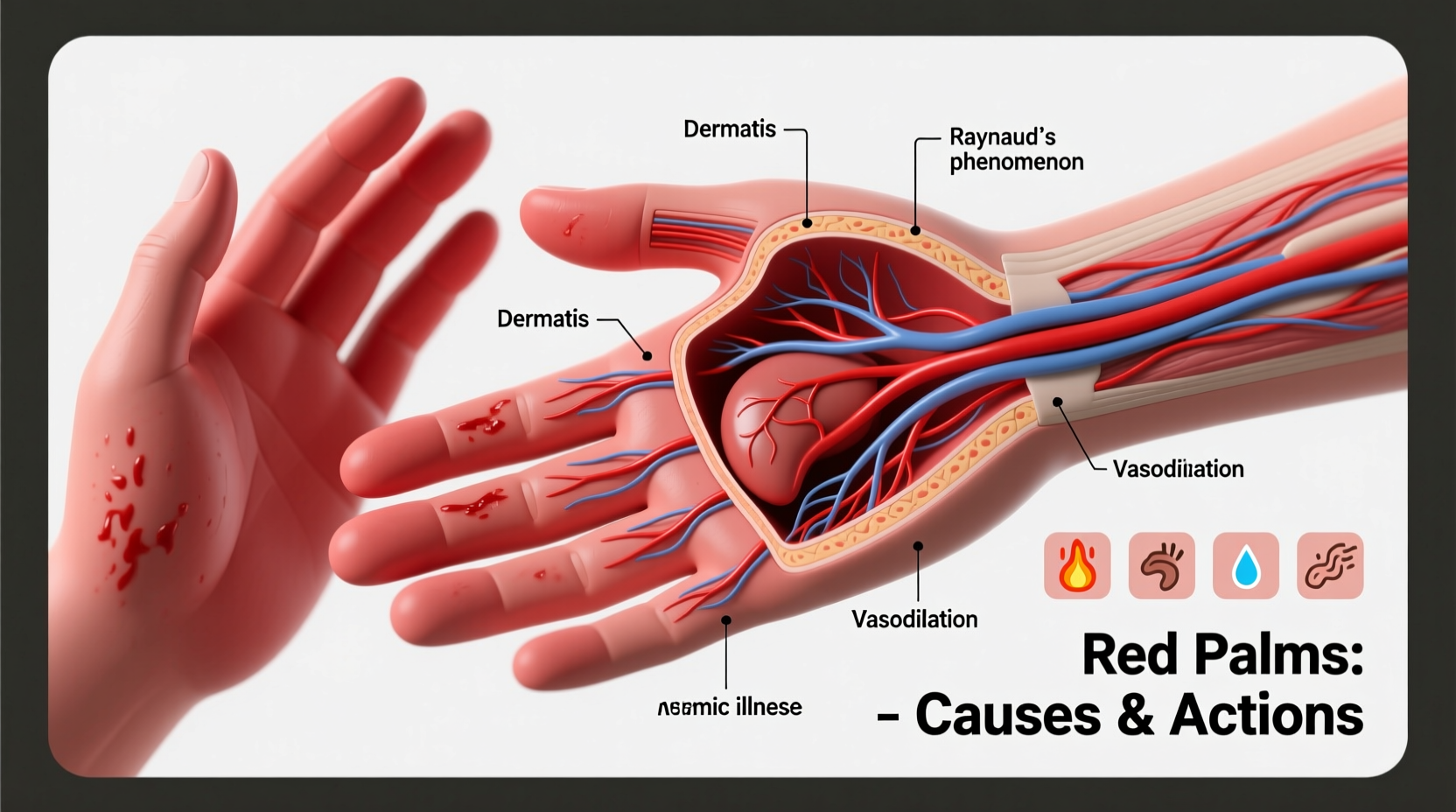 why are my palms red causes symptoms and what to do