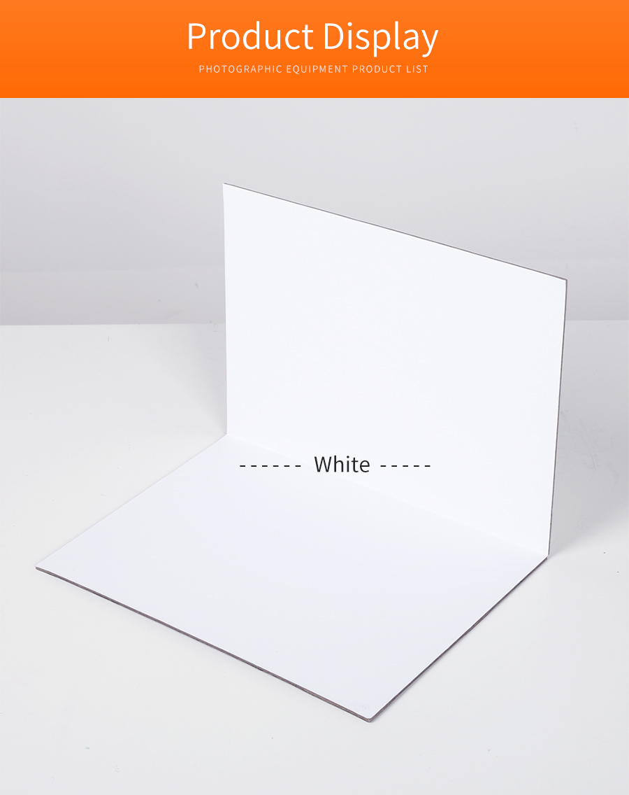 AMBITFUL 2pcs 21cm * 29.5cm Reflector Black Silver White Background Paper Portable Thick Folding Board for Studio Shooting Props