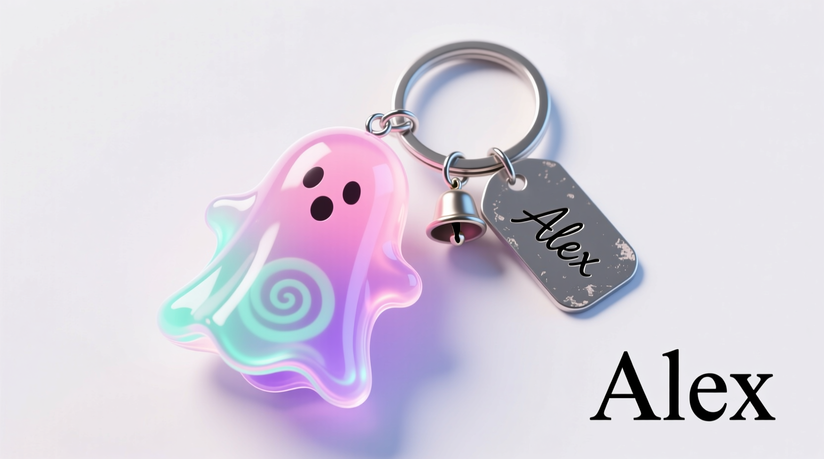 jelly ghost keychain vs personalized tag are quirky keychains replacing personalized ones