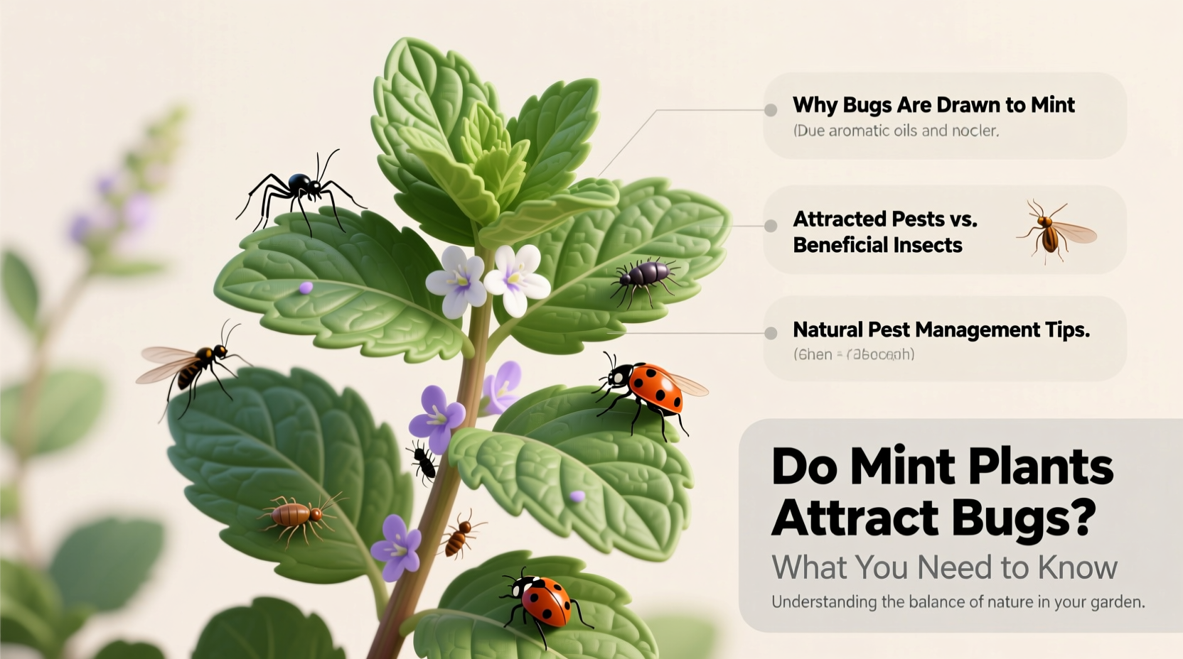 do mint plants attract bugs