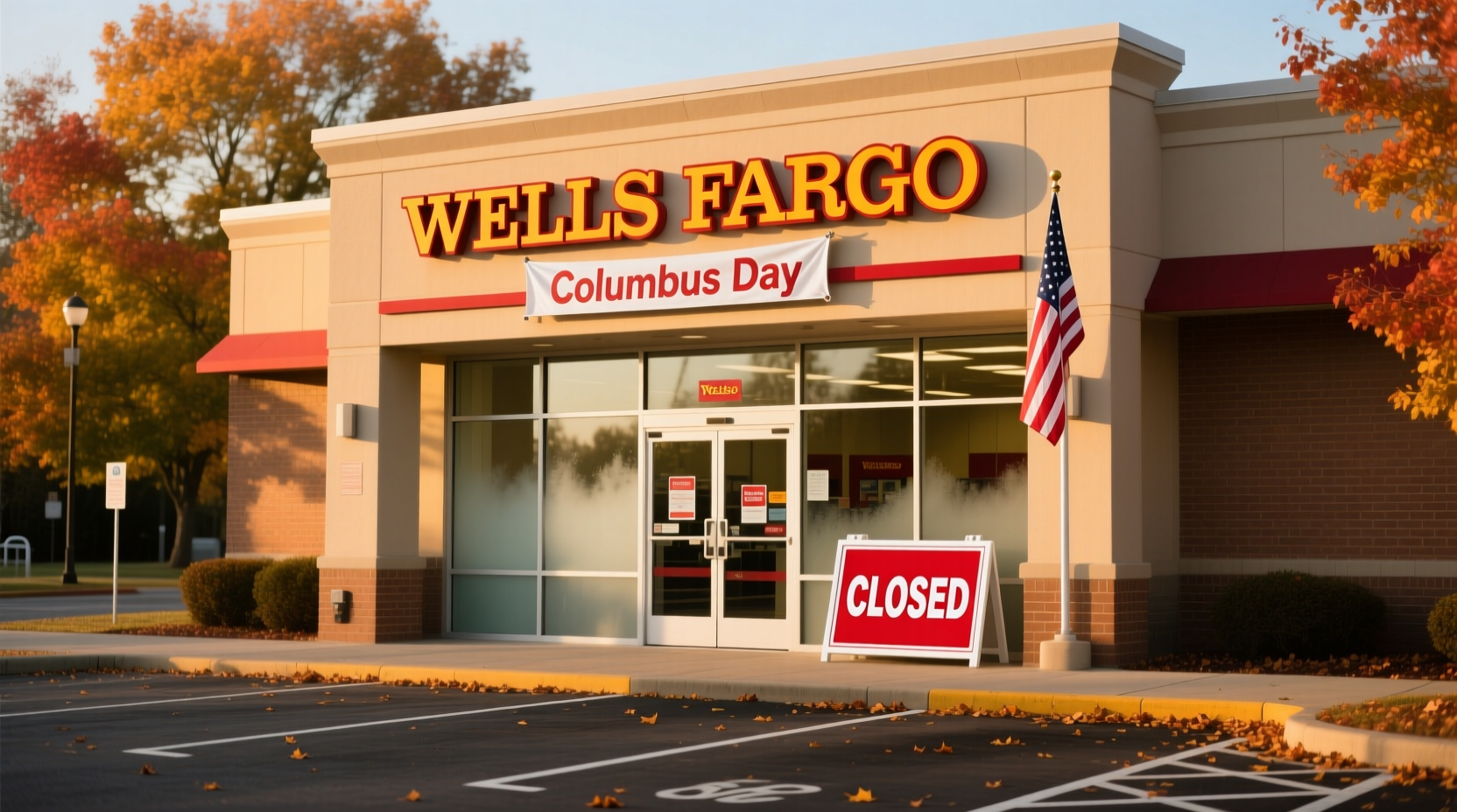 is wells fargo bank open on columbus day