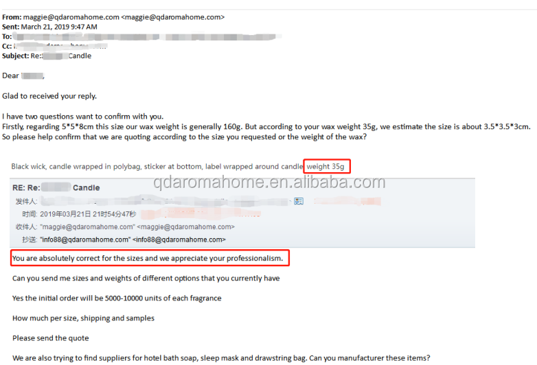 Aroma Home Red Candy Glass Candle سفارشی معطر با درب چوبی 6