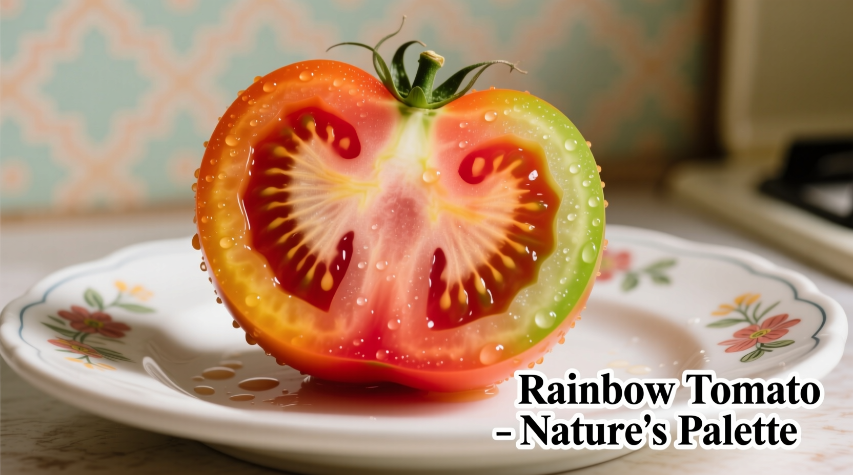 Sliced Big Rainbow tomatoes showing color gradient
