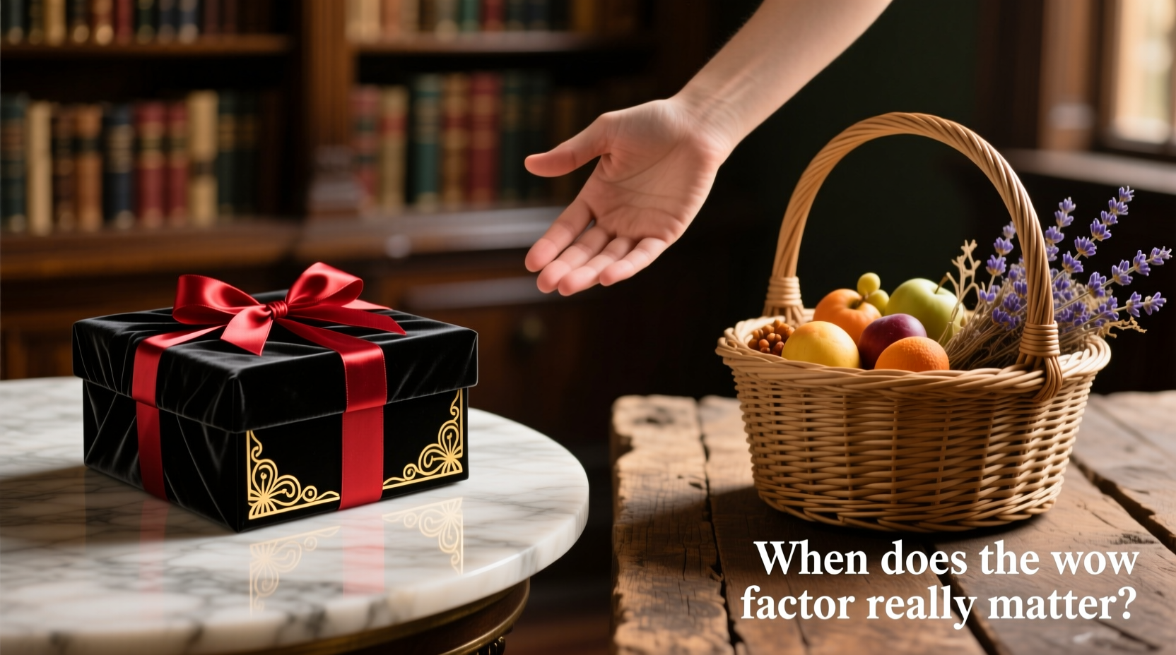 luxury gift box vs wicker basket when does the wow factor really matter