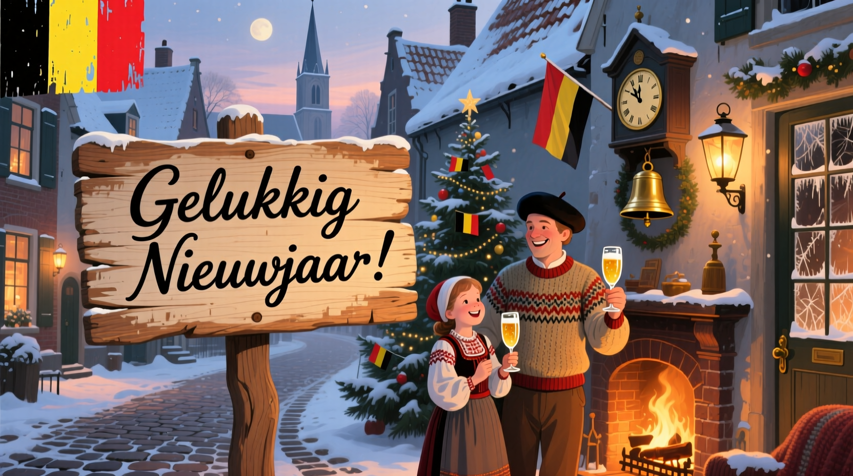 how to say happy new year in belgium