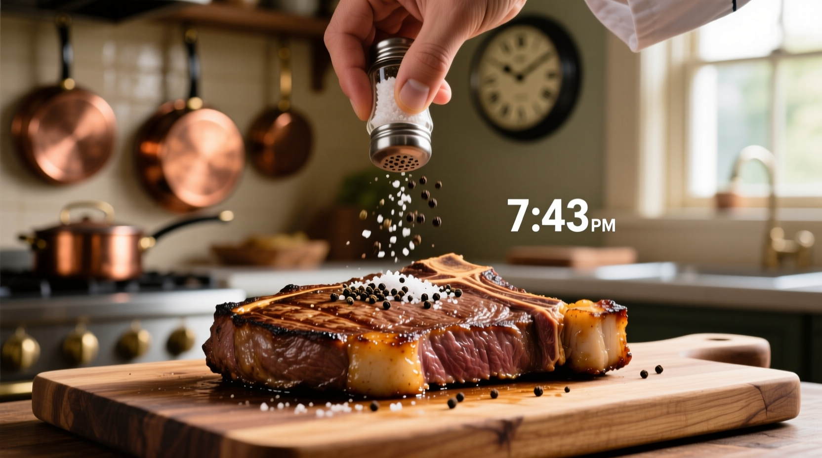 when exactly should you pepper a steak