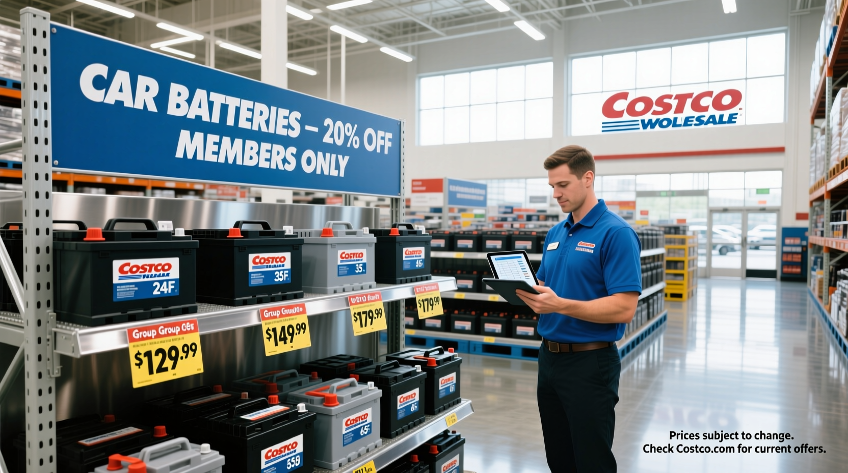 how much are car batteries at costco