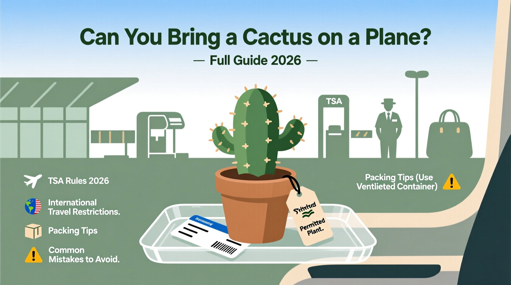 Can You Bring a Cactus on a Plane? Full Guide 2026