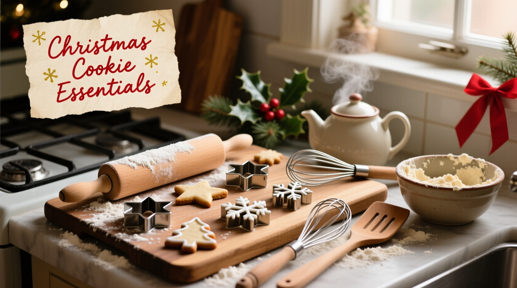 Essential baking tools for homemade christmas cookies