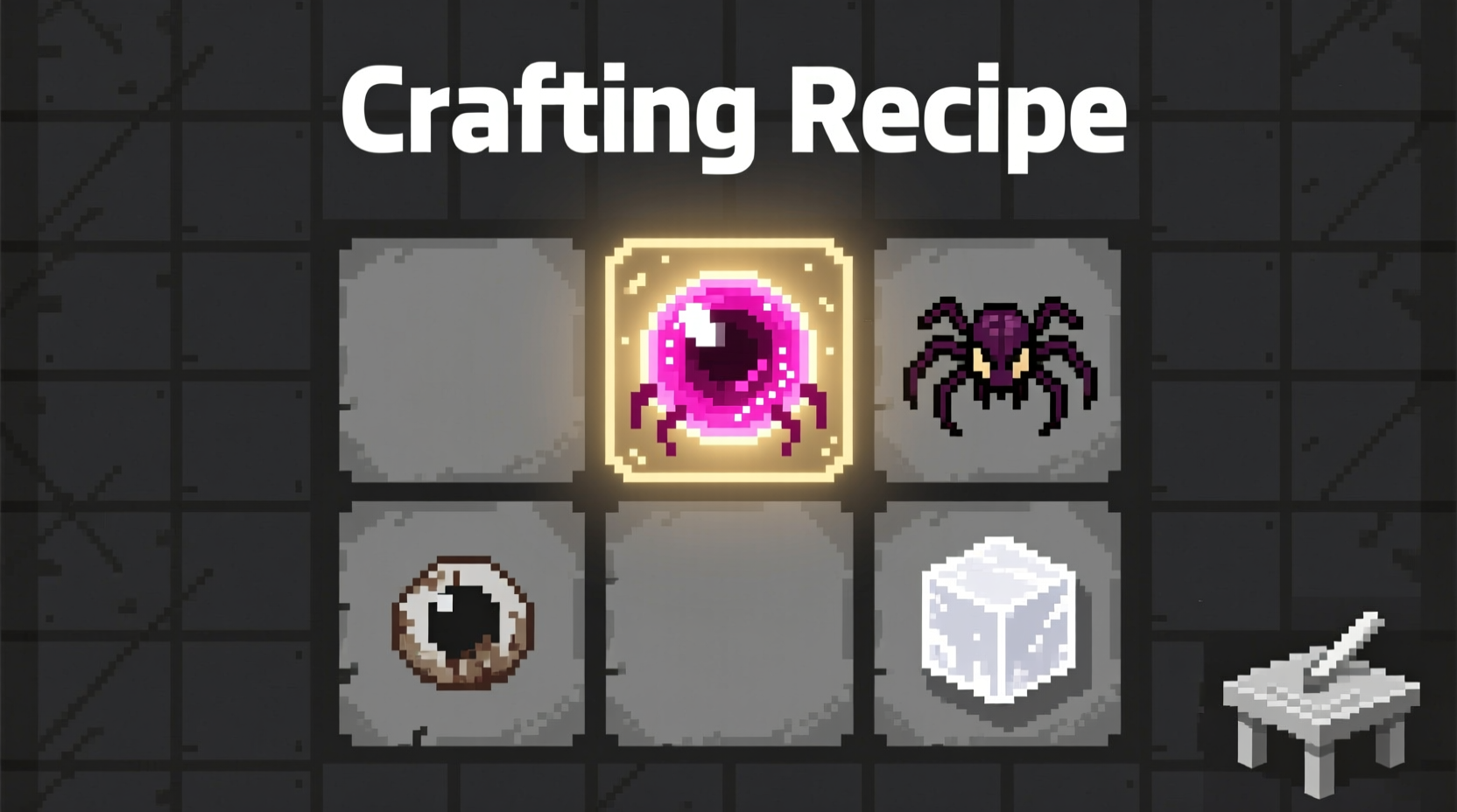 Correct crafting grid layout for fermented spider eye